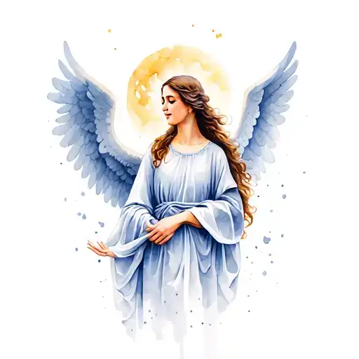 tattoo inspered with Christian angel, weak, kind, strong mother, beautiful, smart, comfortable, mother of 3 deceased chi tattoo design idea