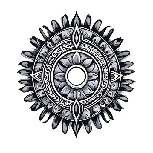 assyrian style tattoo design idea