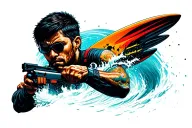 Counter-Strike surf tattoo design idea