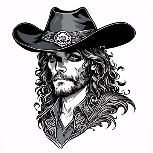 western tooled leather half sleeve tattoo design idea