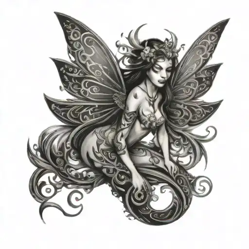 fairy tribal dust  tattoo design idea