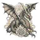 dragon and rabbit tattoo design idea