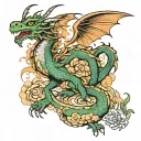 dragon and rabbit tattoo design idea