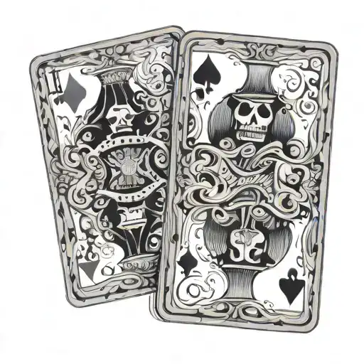 pair of jack playing card tattoo design idea