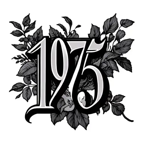 1975 Roman Numerals tattoo design idea