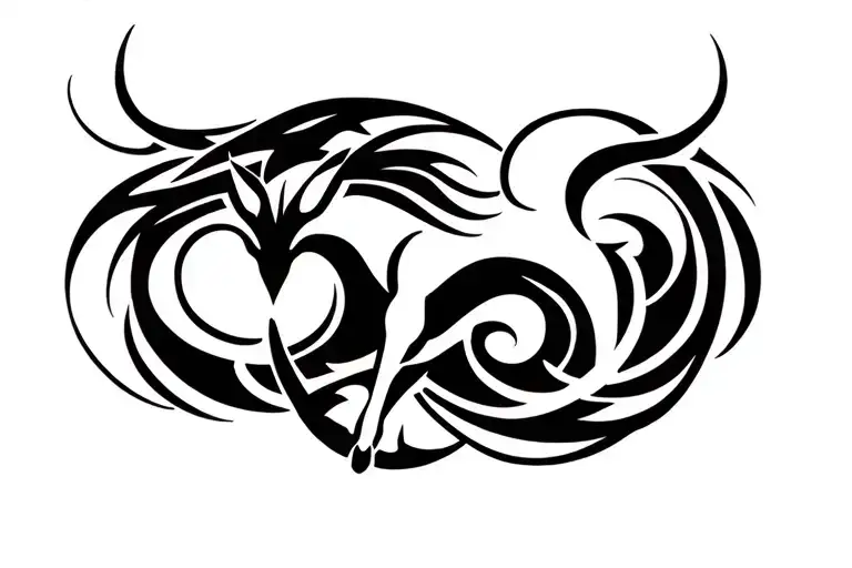 capricorn tattoo design idea