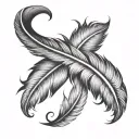 infinity feather  tattoo design idea