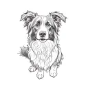 a border collie tattoo design idea