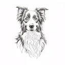 a border collie tattoo design idea