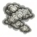 cloud background tattoo design idea