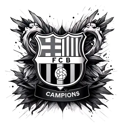 Barcelona champions league tattoo design idea