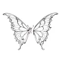 two butterfly wings  tattoo design idea