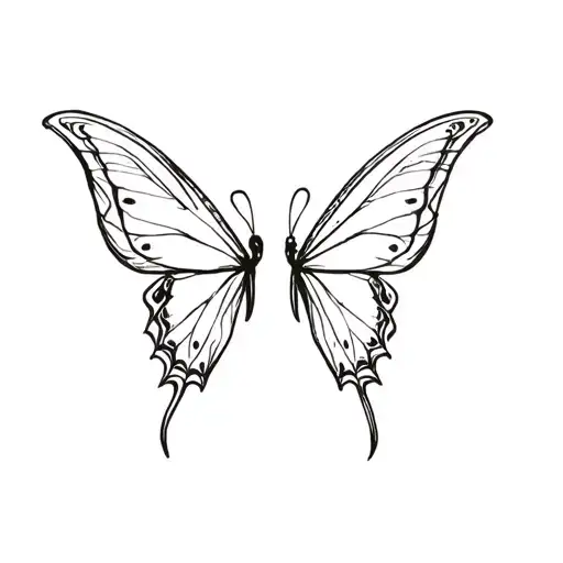 two butterfly wings  tattoo design idea
