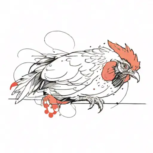 a chicken tattoo design idea