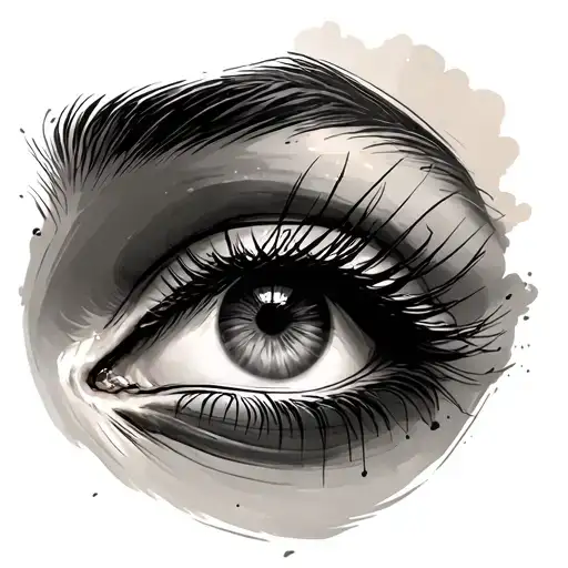 Above Eyebrow tattoo design idea