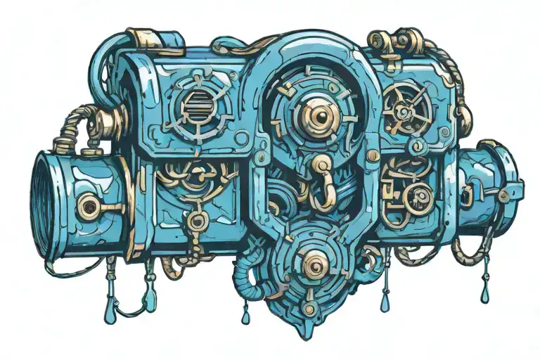 blue lock tattoo design idea