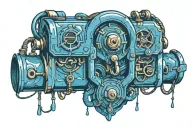 blue lock tattoo design idea