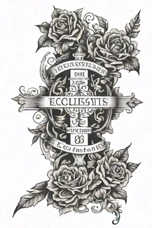 Ecclesiastes 7:8 bible verse tattoo design idea