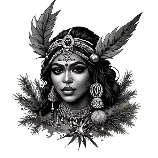 Christmas eve, orishas and hoodoo tattoo design idea