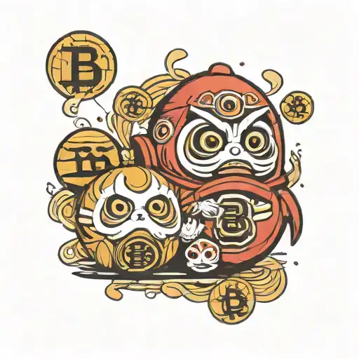 daruma and bitcoin tattoo design idea
