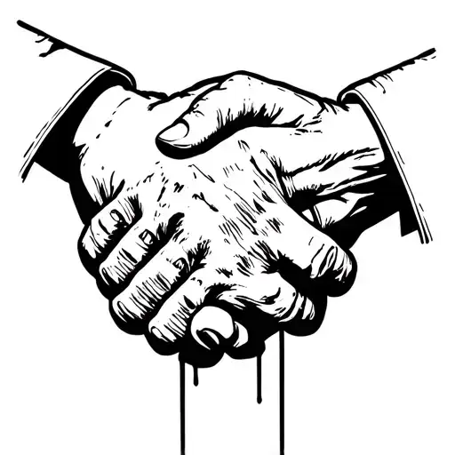 your never quite alive as when your shaking hands with death  tattoo design idea