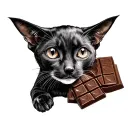 chocolate and grandma tattoo design idea