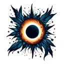 total solar eclipse tattoo design idea