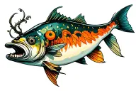 tim burton big fish tattoo design idea