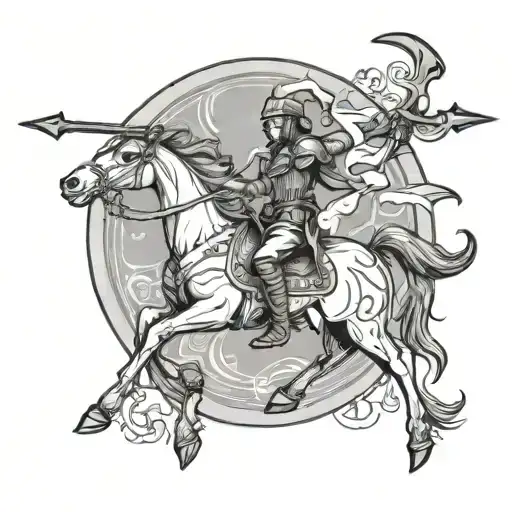 zodiac sign Sagittarius, Sergej tattoo design idea