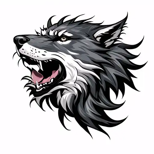 Fenrir Wolf tattoo design idea