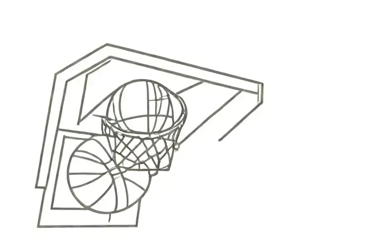 basketball hoop tattoo design idea