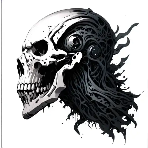 biomech bionic tattoo design idea