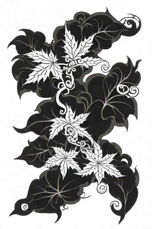 marihuana And Evil Fighting tattoo design idea