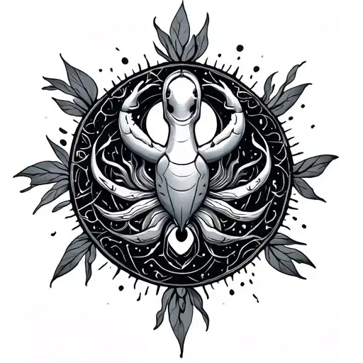 new beginning cancer zodiac sign tattoo design idea
