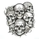 smoked skulls inside trible tattoo tattoo design idea