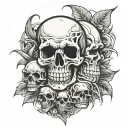 smoked skulls inside trible tattoo tattoo design idea