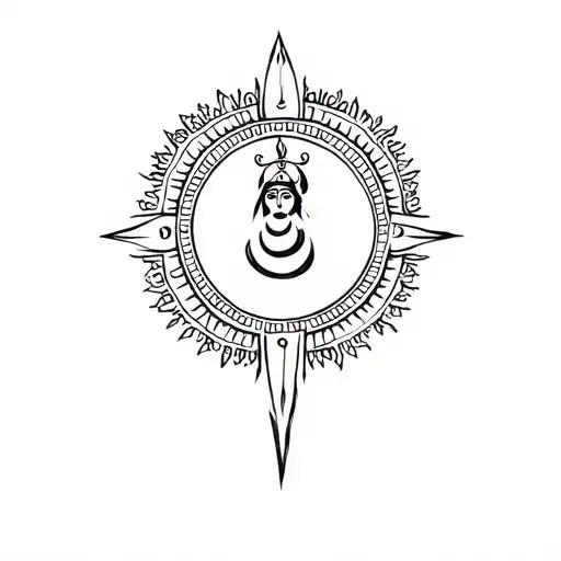 small tattoo designs for Capricorn Man with symbol representing lord ayyappa and lord Shiva tattoo design idea