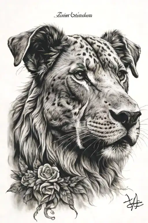 loyal determination courage tattoo design idea