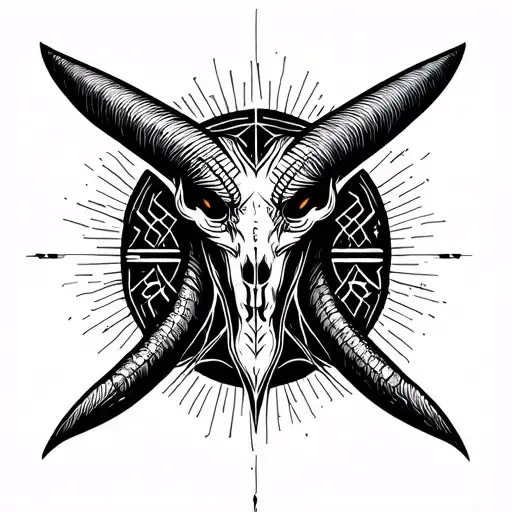 "SOLVE COAGULA" BAPHOMET tattoo design idea