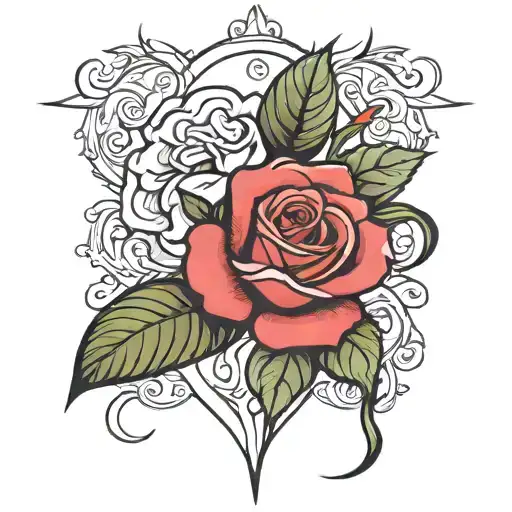 Rose tatto back neck tattoo tattoo design idea