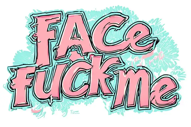 "face fuck me" phrase that says tattoo design idea