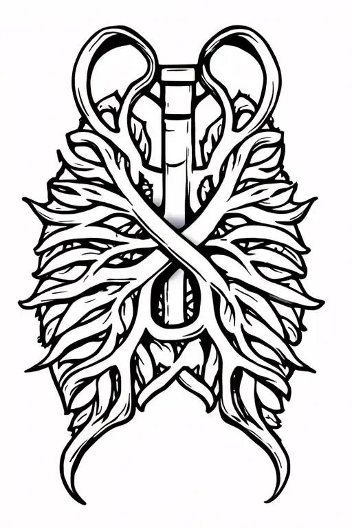 lung cancer symbol tattoo design idea