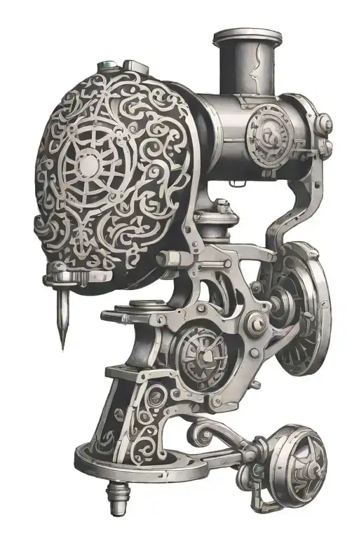 tooling equipment forming tattoo design idea