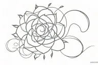 Patience, karma, dharma, moksha tattoo design idea
