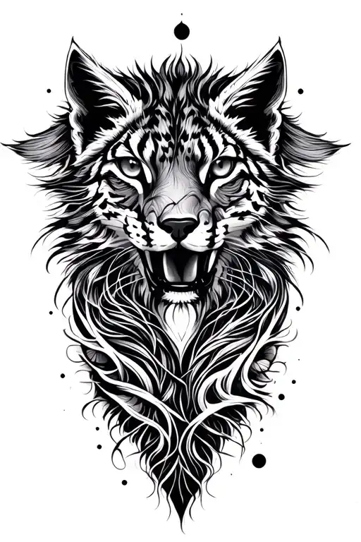 emotionally tough childhood trauma caused, in the form of an animal tattoo design idea