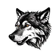 wolf head tattoo design idea