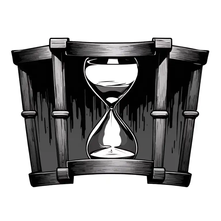 hourglass tattoo design idea