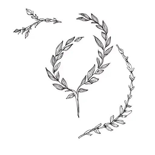 a laurel wreath tattoo design idea
