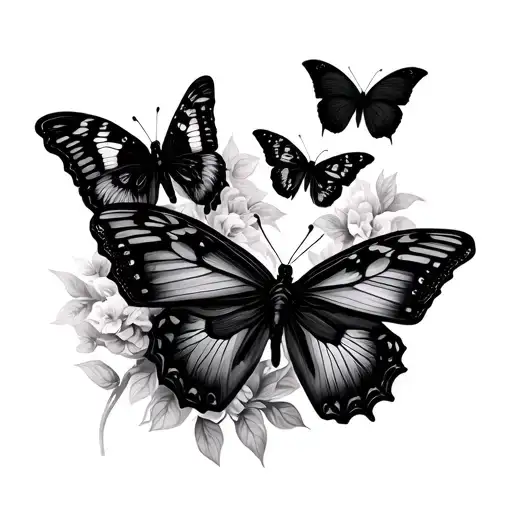 enjoy the butterflies tattoo design idea