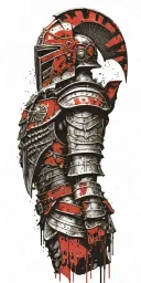 gladiator armor tattoo design idea